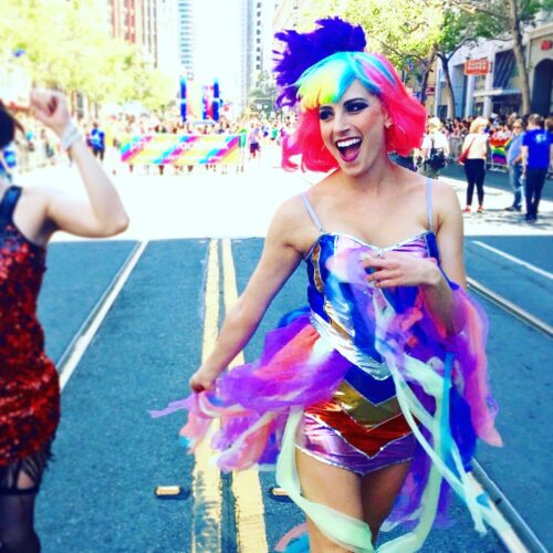 Marching in the San Francisco Pride Parade