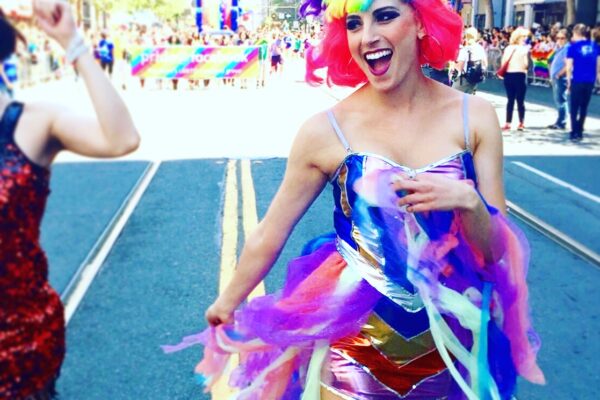 Marching in the San Francisco Pride Parade